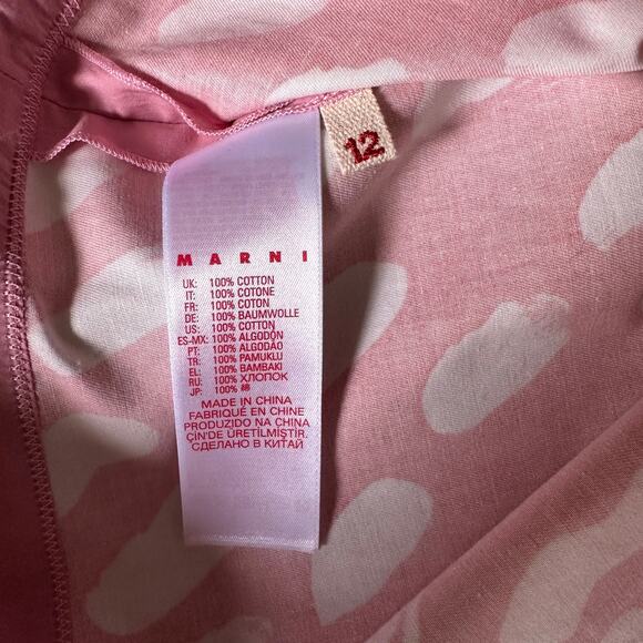 MARNI Girls Gabardine Dotted Shift Dress NEW Size 12Y - Picture 10 of 13